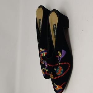 Ellemenno Christmas Themed Rare Open Heel Shoe Size 8M